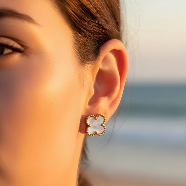 Brincos em Aço Inoxidável "Trevo"