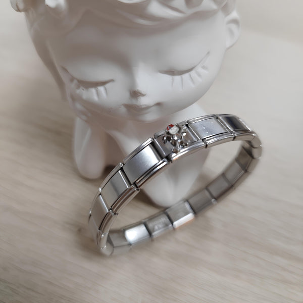 Pulseira Elástica em Aço Inoxidável "Menino/Menina"