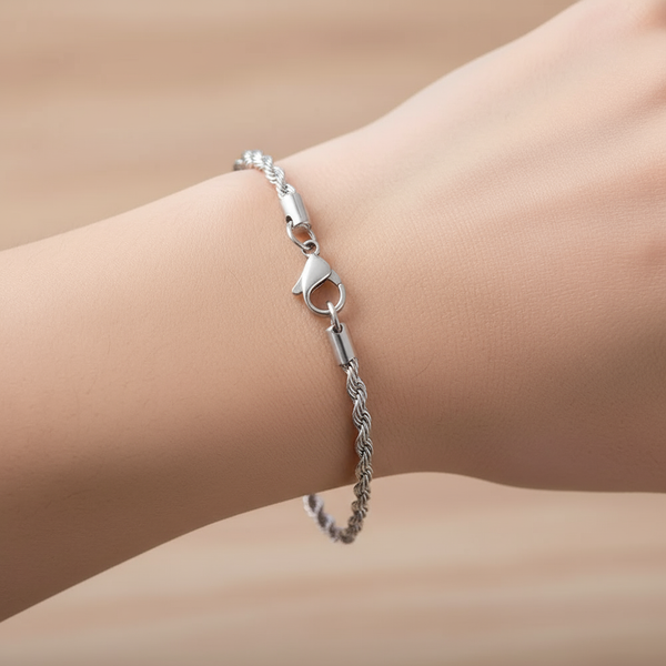 Pulseira Simples em Aço Inoxidável "Torcida"